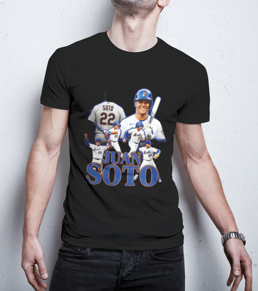 New York Mets Juan Soto 22 Baseball Player Collage T-Shirt