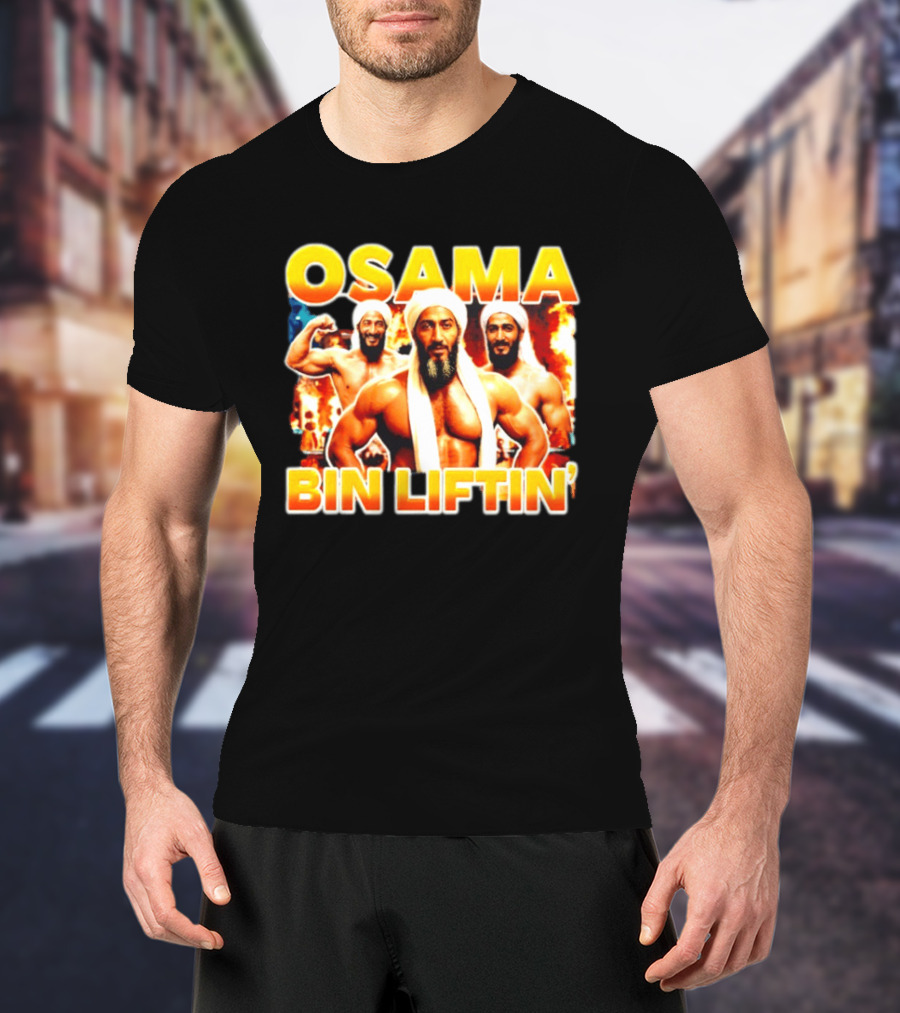Osama Bin Liftin' Muscular Trio With Turbans And Explosive T-Shirt
