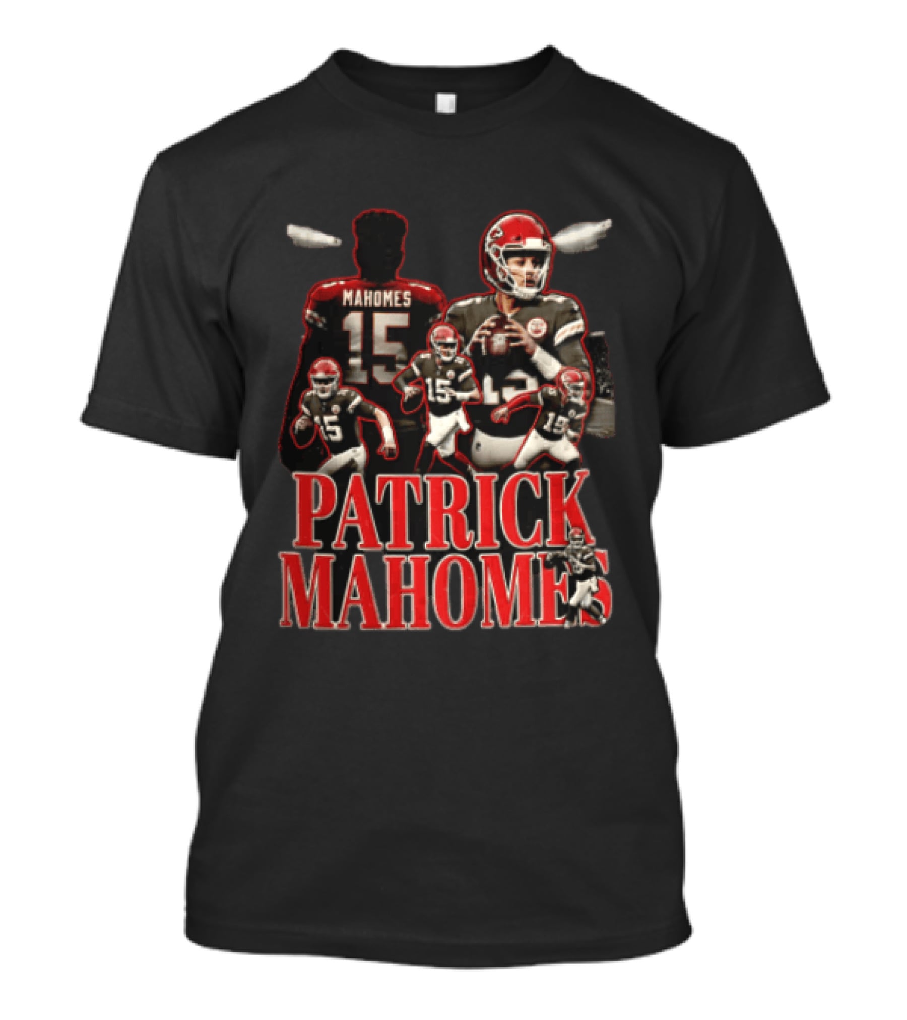 Kansas City Chiefs Patrick Mahomes Vintage Football Player Collage T-Shirt