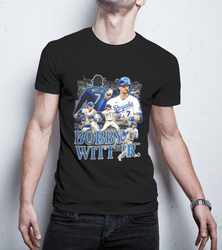 Kansas City Royals Bobby Witt Jr Multiple Poses Collage T-Shirt