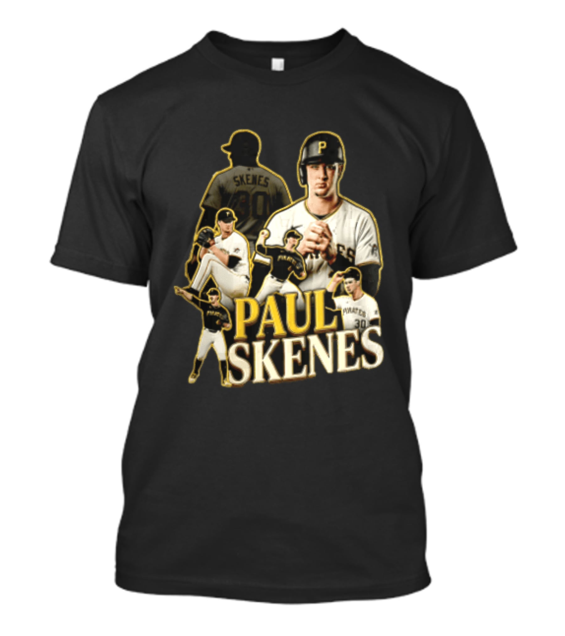 Pittsburgh Pirates Paul Skenes Jersey Pitching Fielding Action T-Shirt