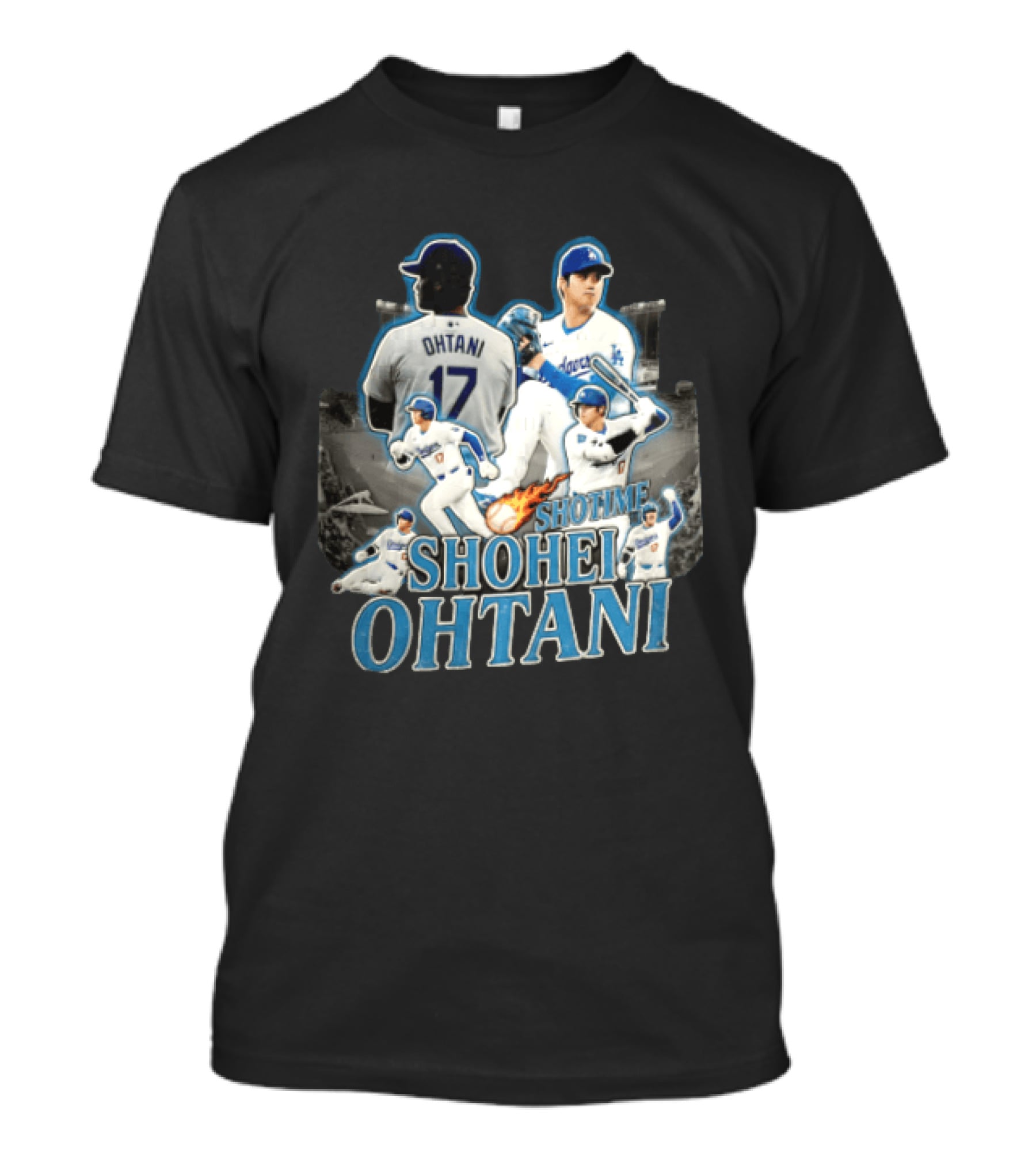 Los Angeles Dodgers Shohei Ohtani Shotime Multiple Baseball Poses T-Shirt
