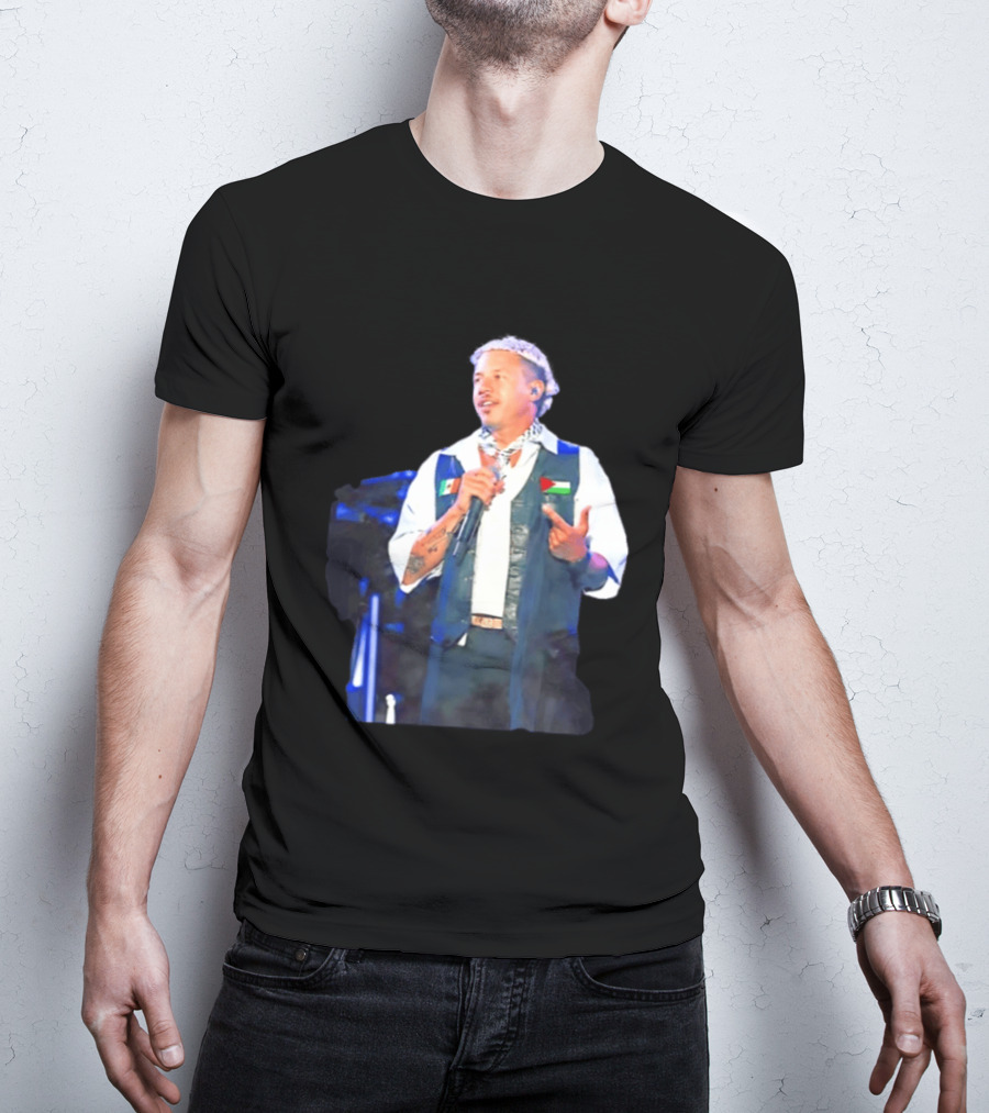 Macklemore Live Performance Vest With Flag Patches T-Shirt