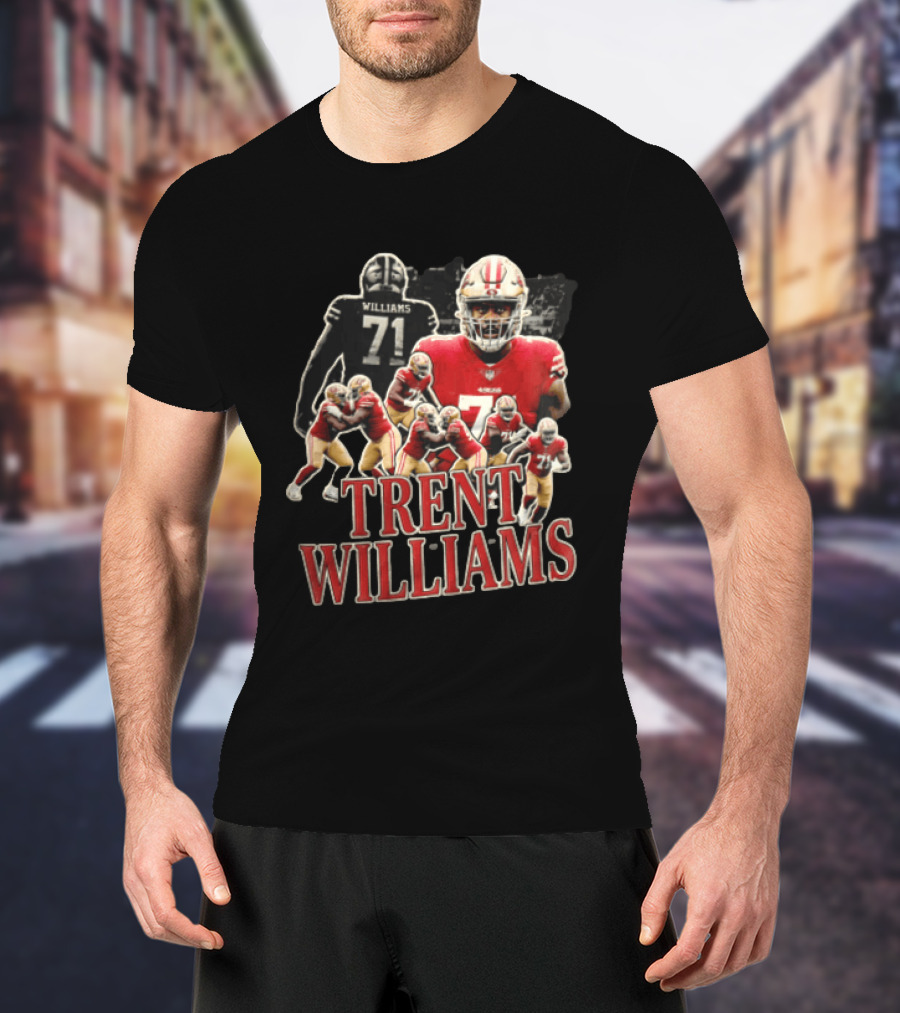 San Francisco 49ers Trent Williams Number 71 Action Poses T-Shirt