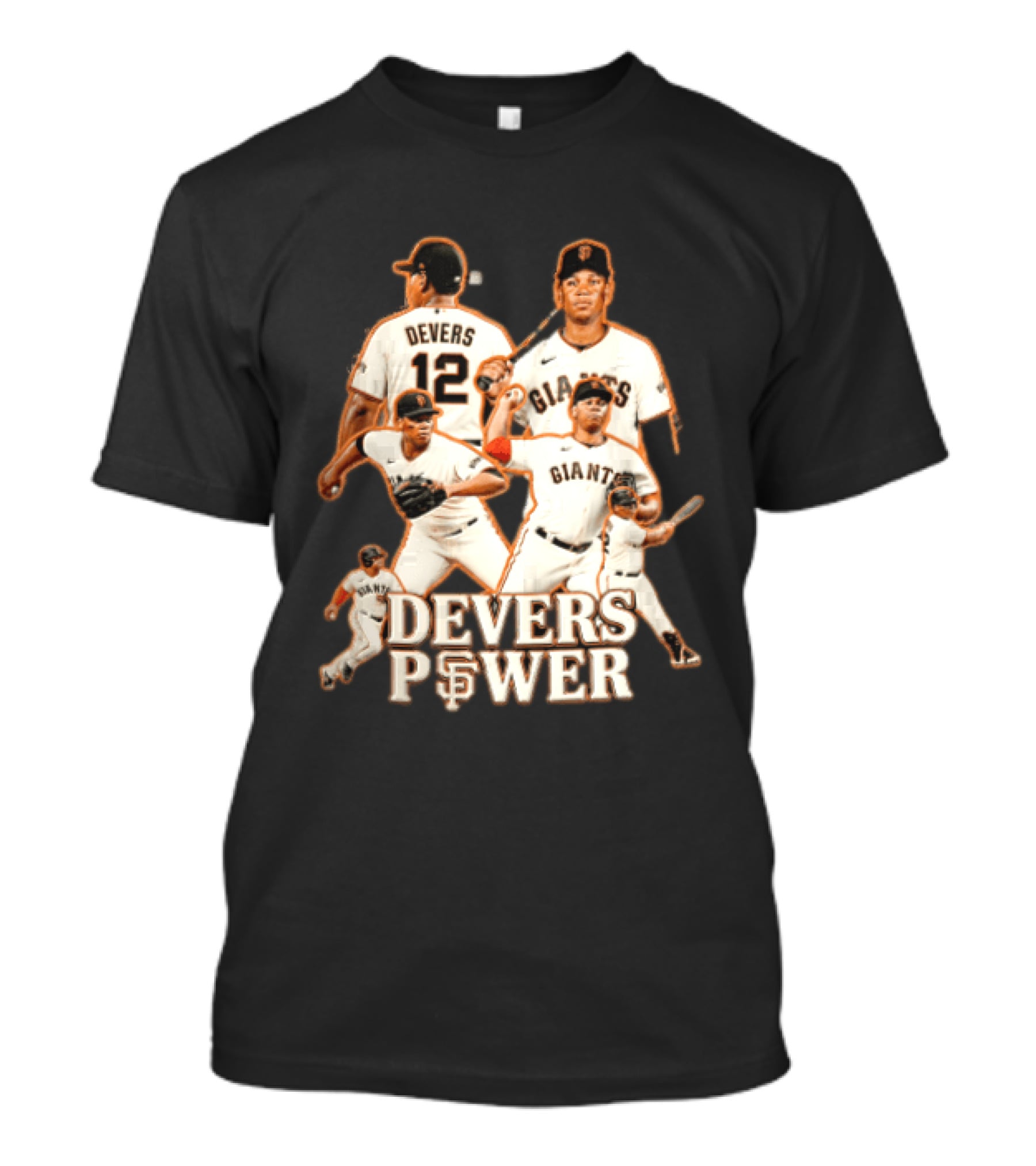 San Francisco Giants Devers Power Baseball Player Action Poses T-Shirt