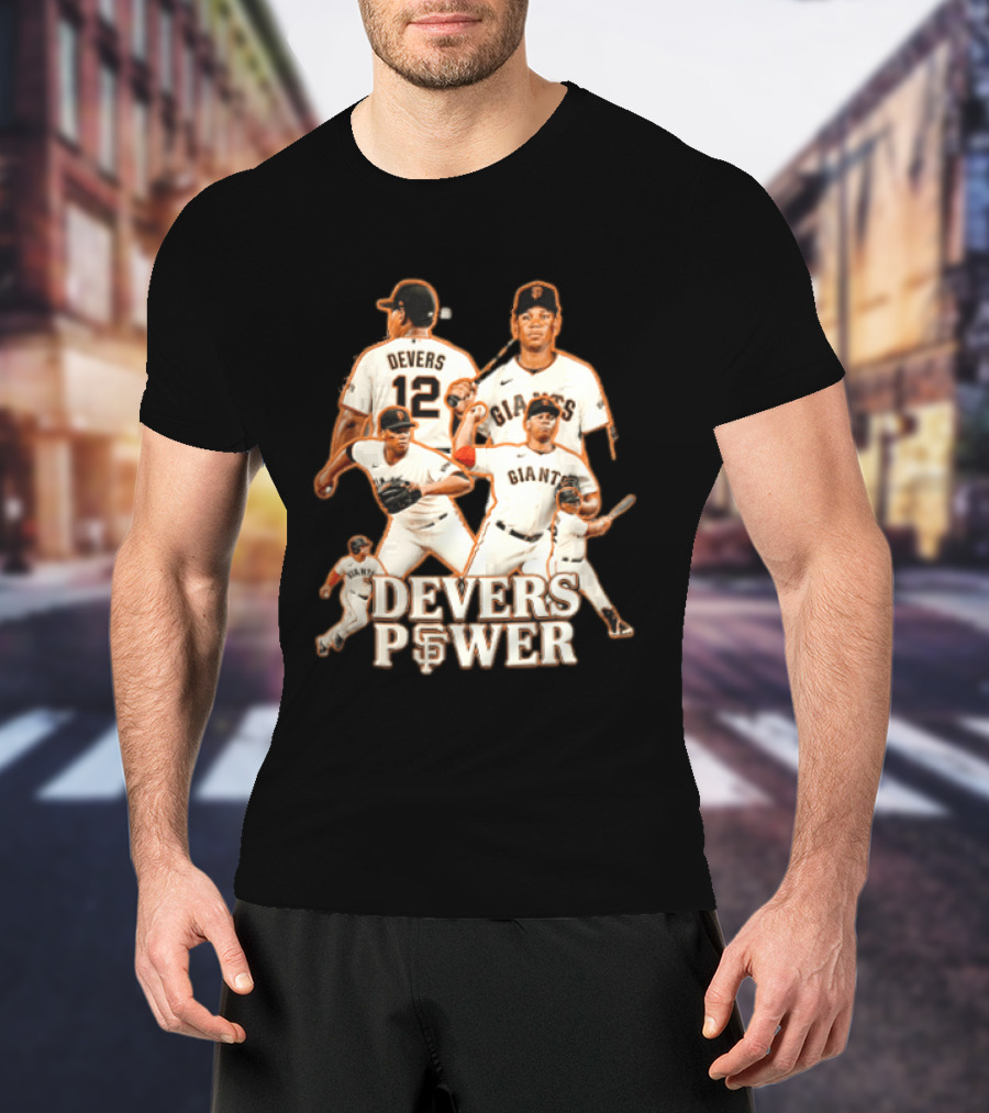 San Francisco Giants Devers Power Baseball Player Action Poses T-Shirt