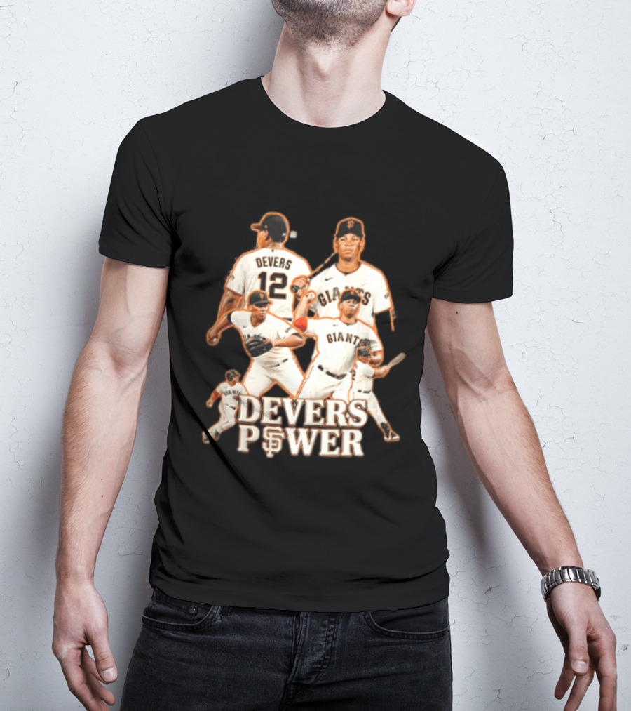 San Francisco Giants Devers Power Baseball Player Action Poses T-Shirt