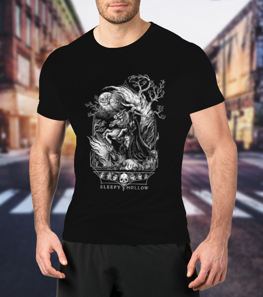 Sleepy Hollow Tree Of The Dead Ghostly Landscape T-Shirt