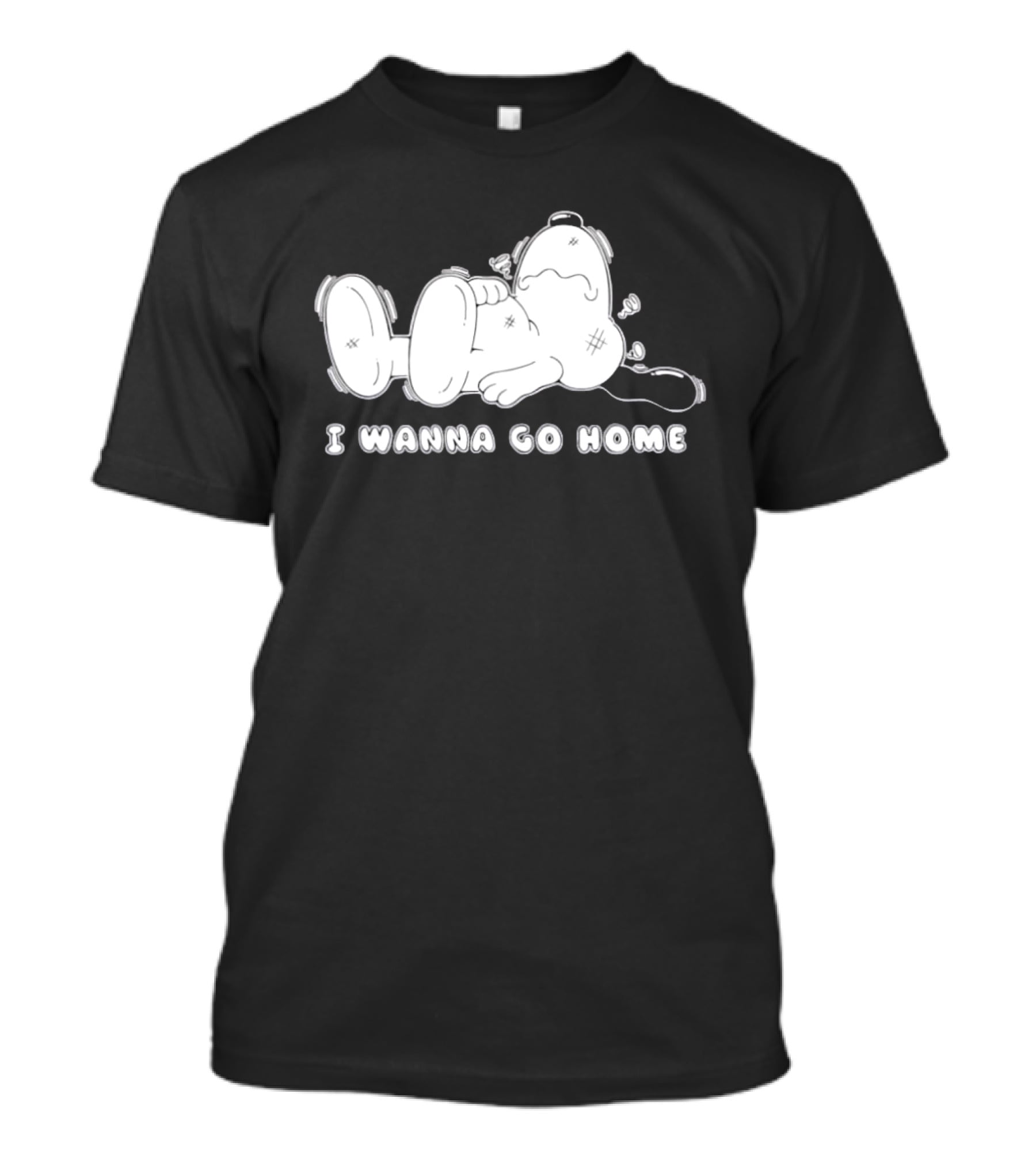 Peanuts Snoopy I Wanna Go Home Charlie Brown T-Shirt