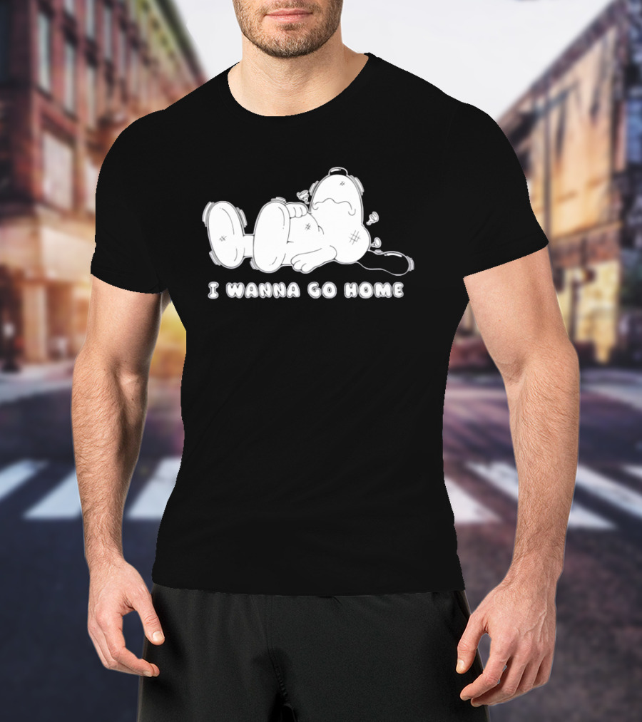 Peanuts Snoopy I Wanna Go Home Charlie Brown T-Shirt