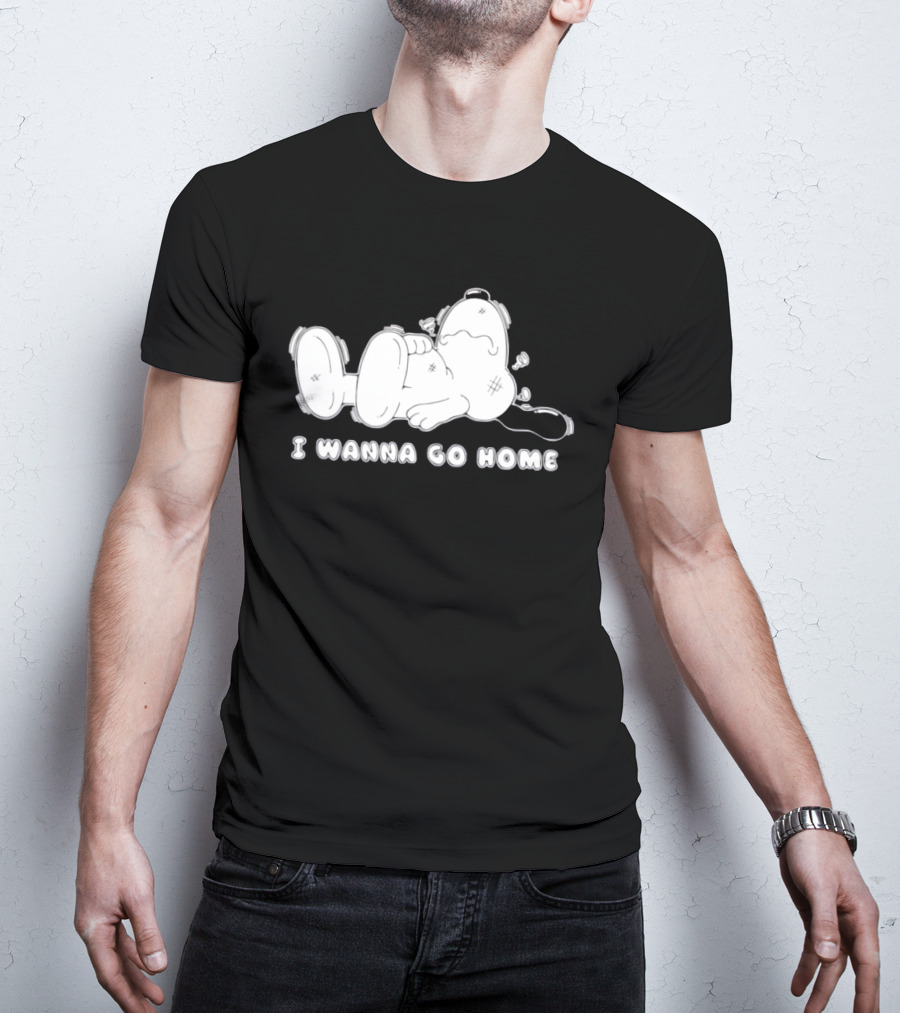 Peanuts Snoopy I Wanna Go Home Charlie Brown T-Shirt