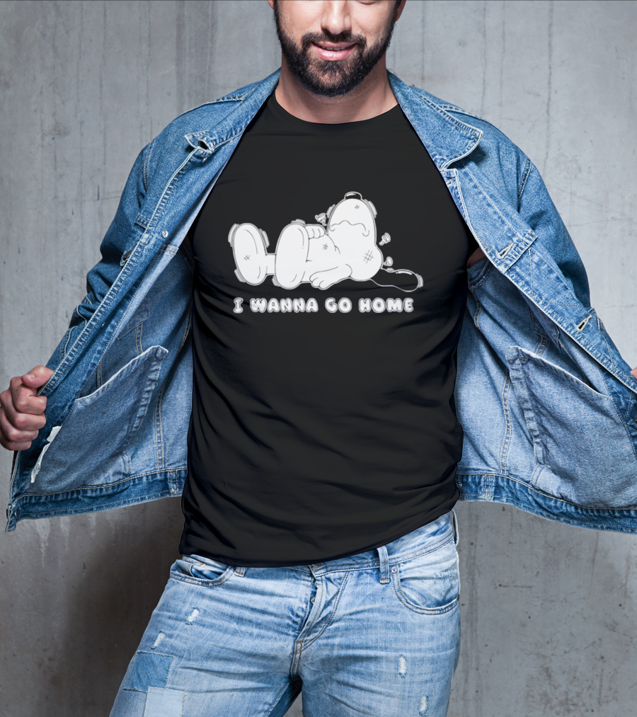 Peanuts Snoopy I Wanna Go Home Charlie Brown T-Shirt