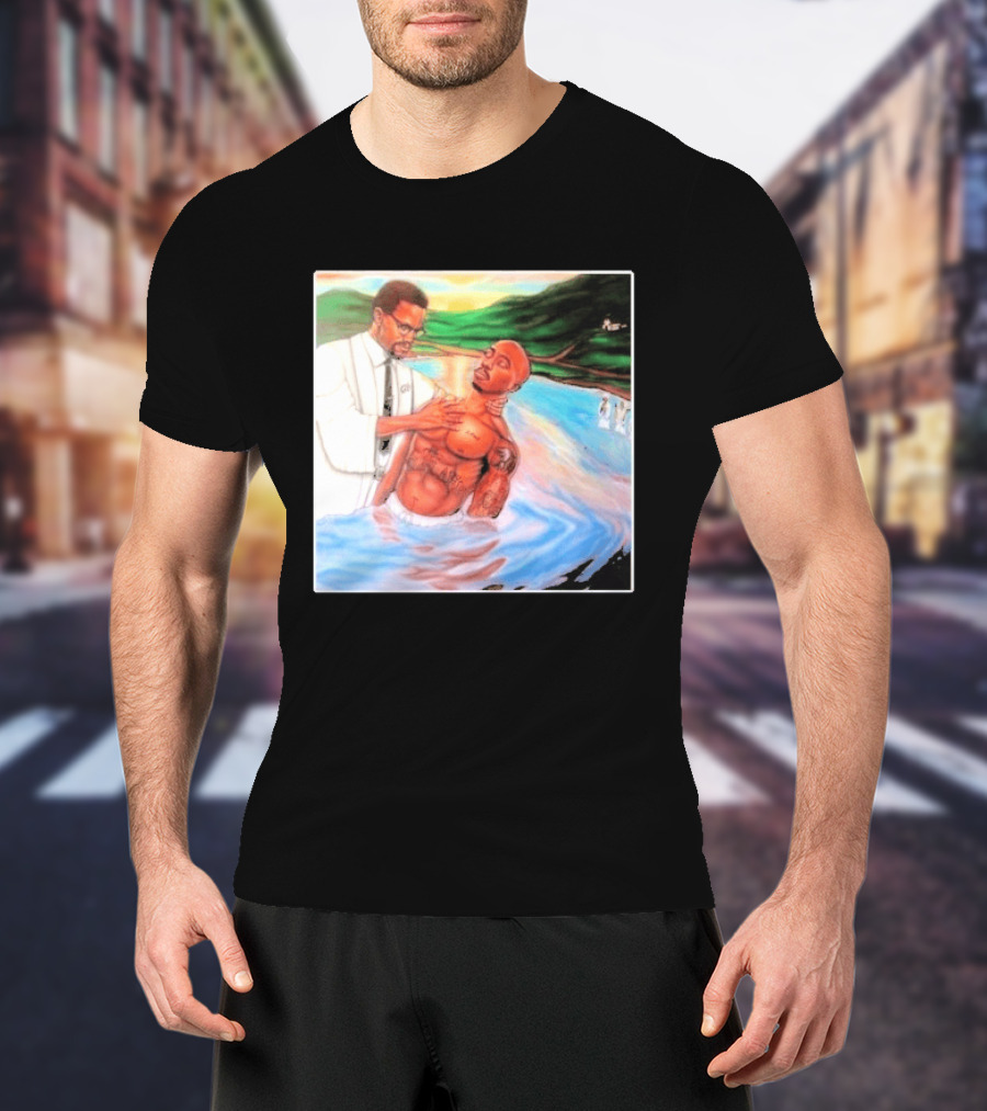 Tupac Shakur Baptism Imagery With Spiritual Symbolism T-Shirt
