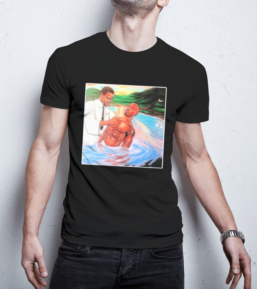 Tupac Shakur Baptism Imagery With Spiritual Symbolism T-Shirt