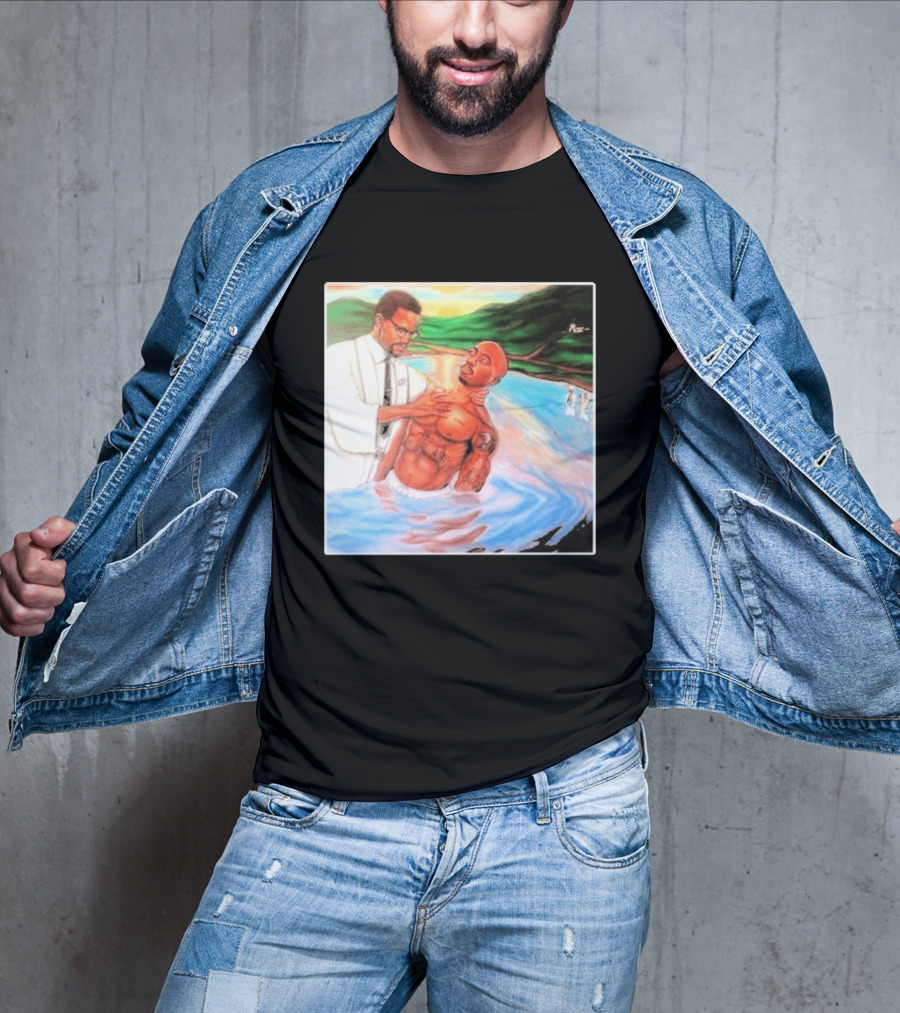 Tupac Shakur Baptism Imagery With Spiritual Symbolism T-Shirt
