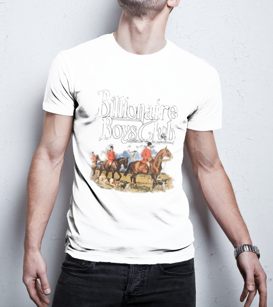 Billionaire Boys Club Equestrian Scene With Hunting Riders And Dogs T-Shirt