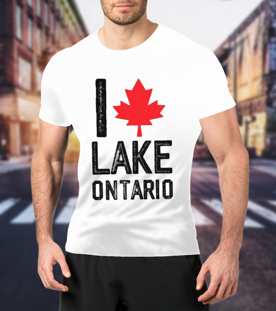 I Love Lake Ontario Maple Leaf Canada T-Shirt