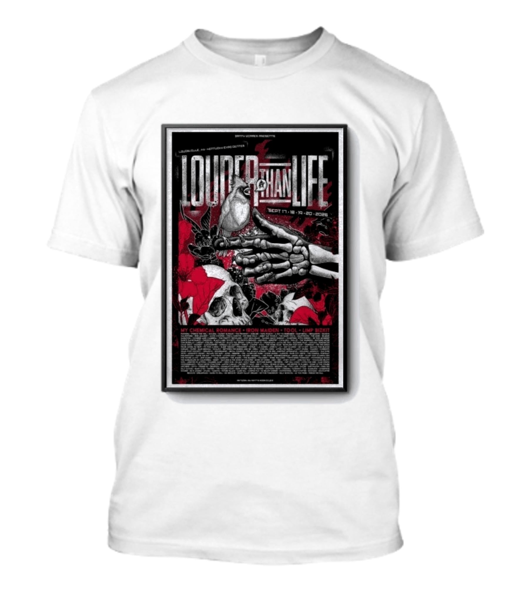 Louder Than Life Festival 2026 My Chemical Romance Iron Maiden Tool Limp Bizkit T-Shirt