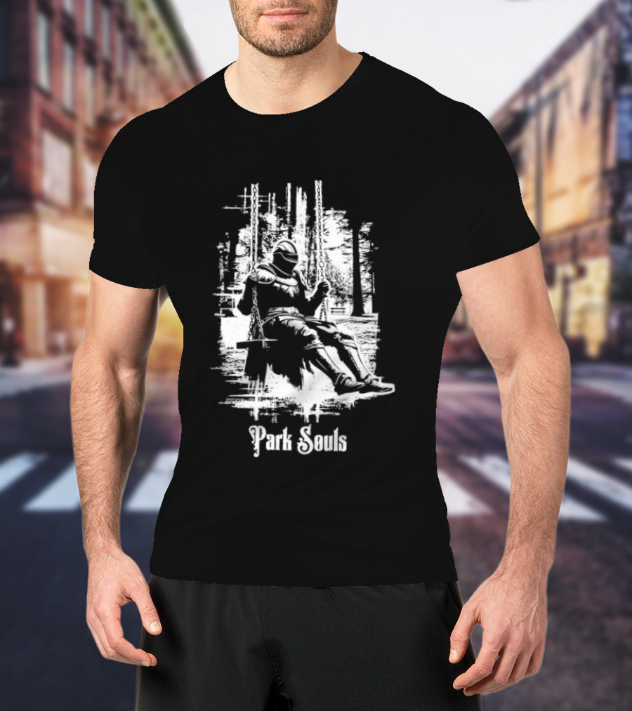 Armored Knight Park Souls Iconic Medieval Warrior T-Shirt