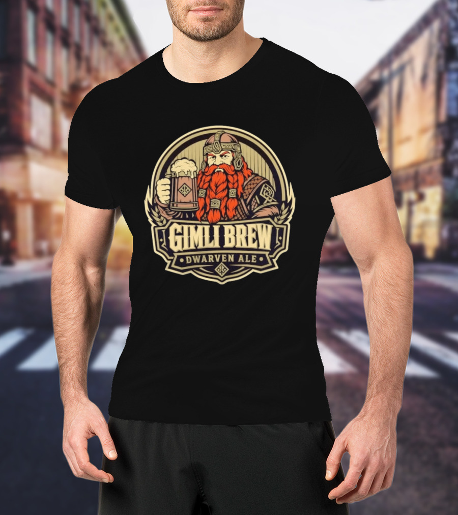 Gimli Brew Dwarven Ale Beer Mythical Fantasy Adventure T-Shirt
