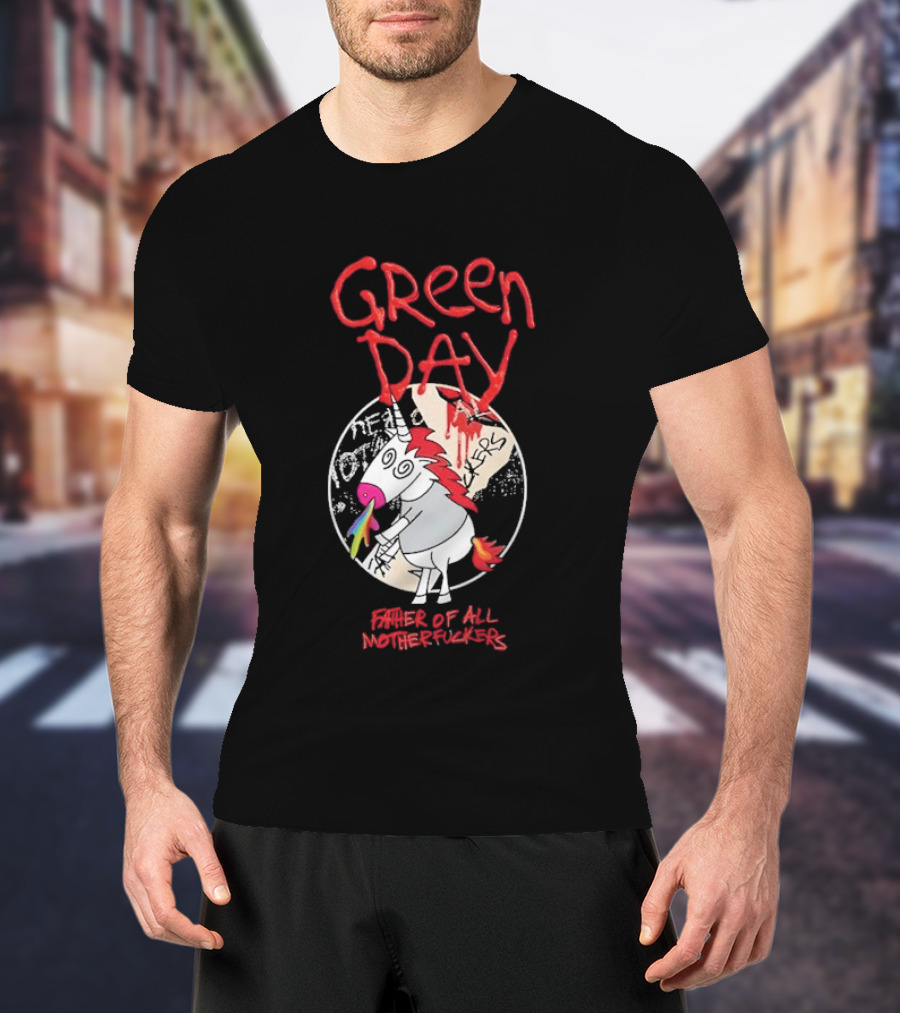 Green Day Father Of All Motherfuckers Unicorn Rainbow Cupcake T-Shirt