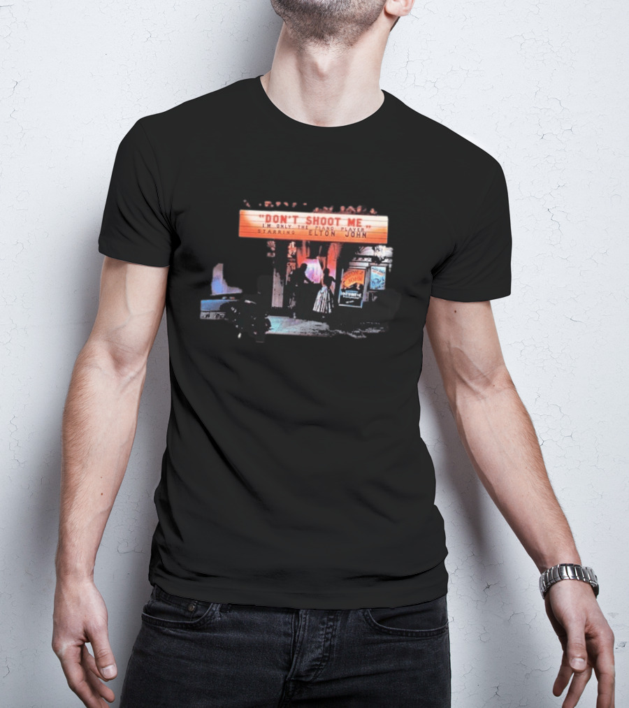 Elton John Don't Shoot Me I'm Only The Piano Player Starring Album Cover T-Shirt