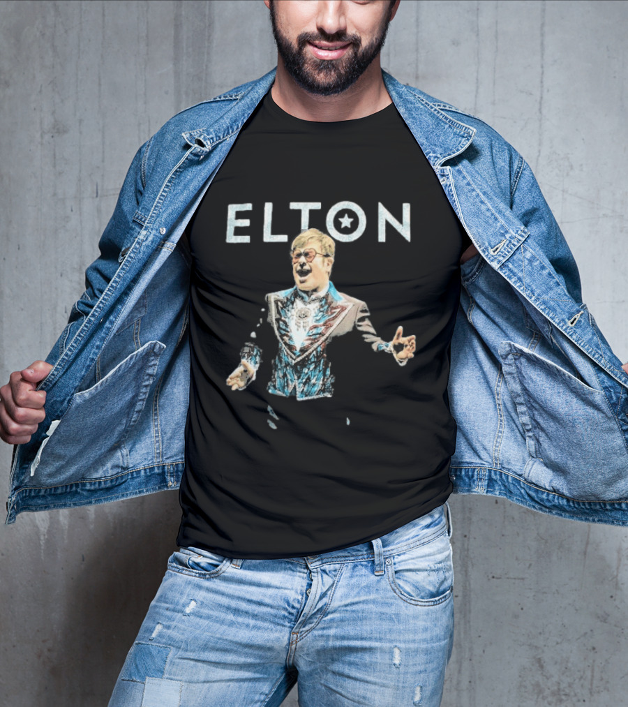 Elton John Glitter Sequin Jacket T-Shirt