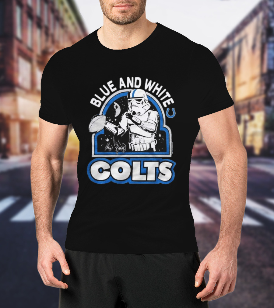 Blue And White Colts Star Wars Stormtroopers T-Shirt