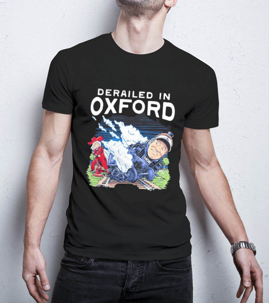 Derailed In Oxford Ole Miss Rebels Train Image T-Shirt