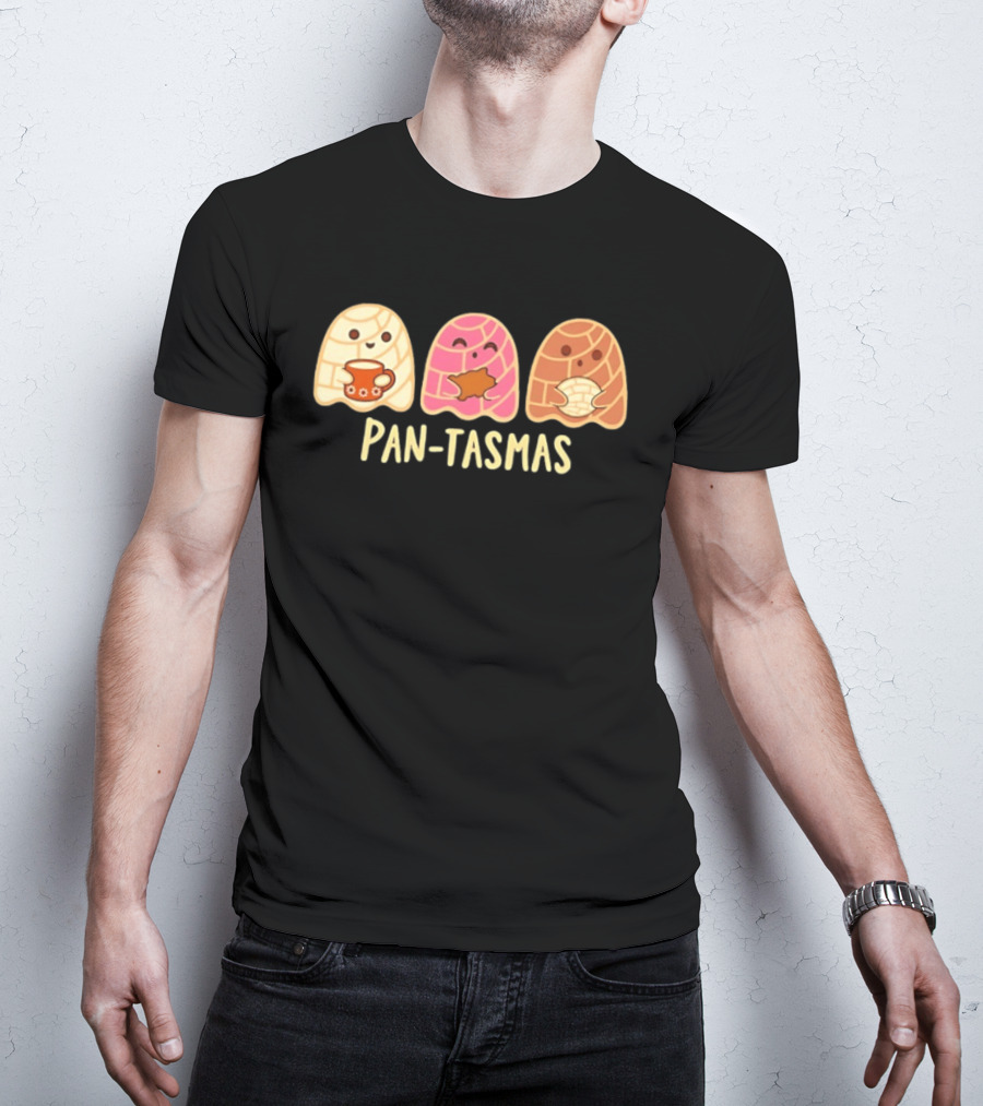 Pan Tasmas Concha Bread Cartoon Characters T-Shirt