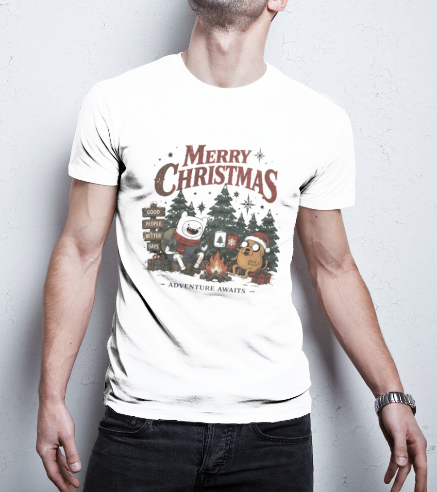 Adventure Time Merry Christmas Do People Better Adventure Awaits T-Shirt