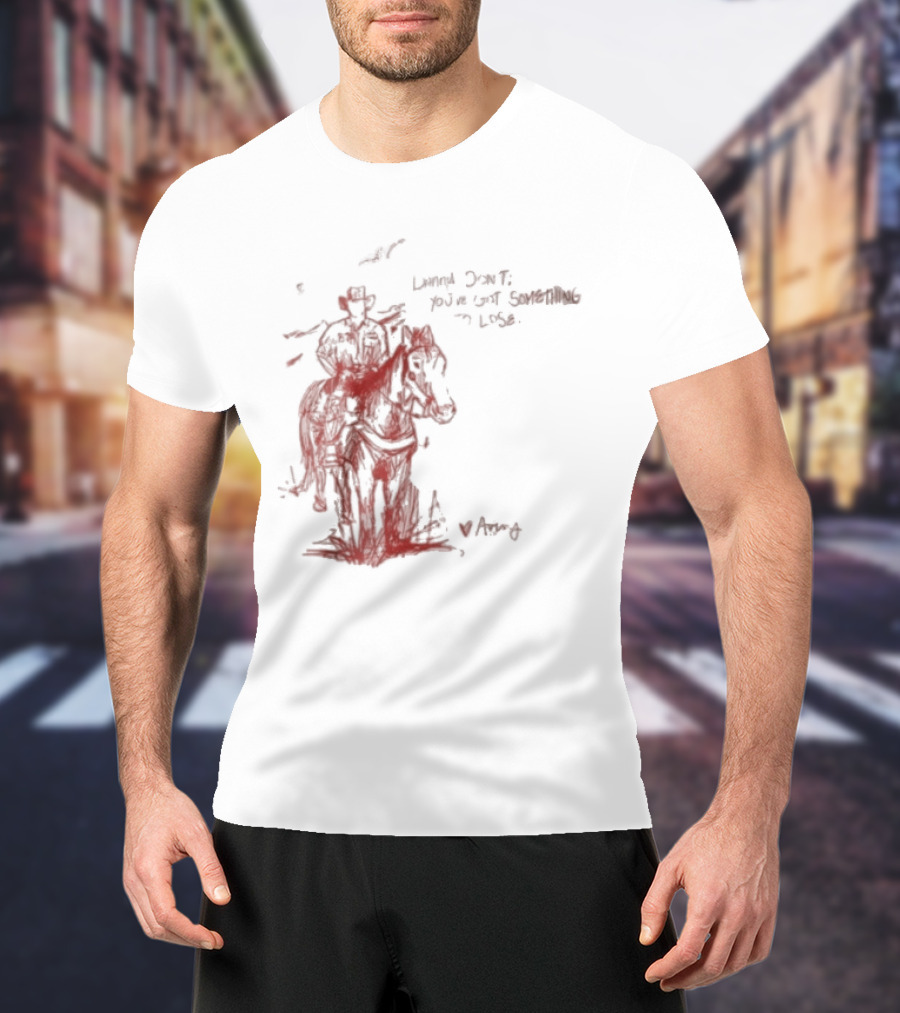 Avery Anna Danny Art Cowboy With Heart And Butterfly T-Shirt