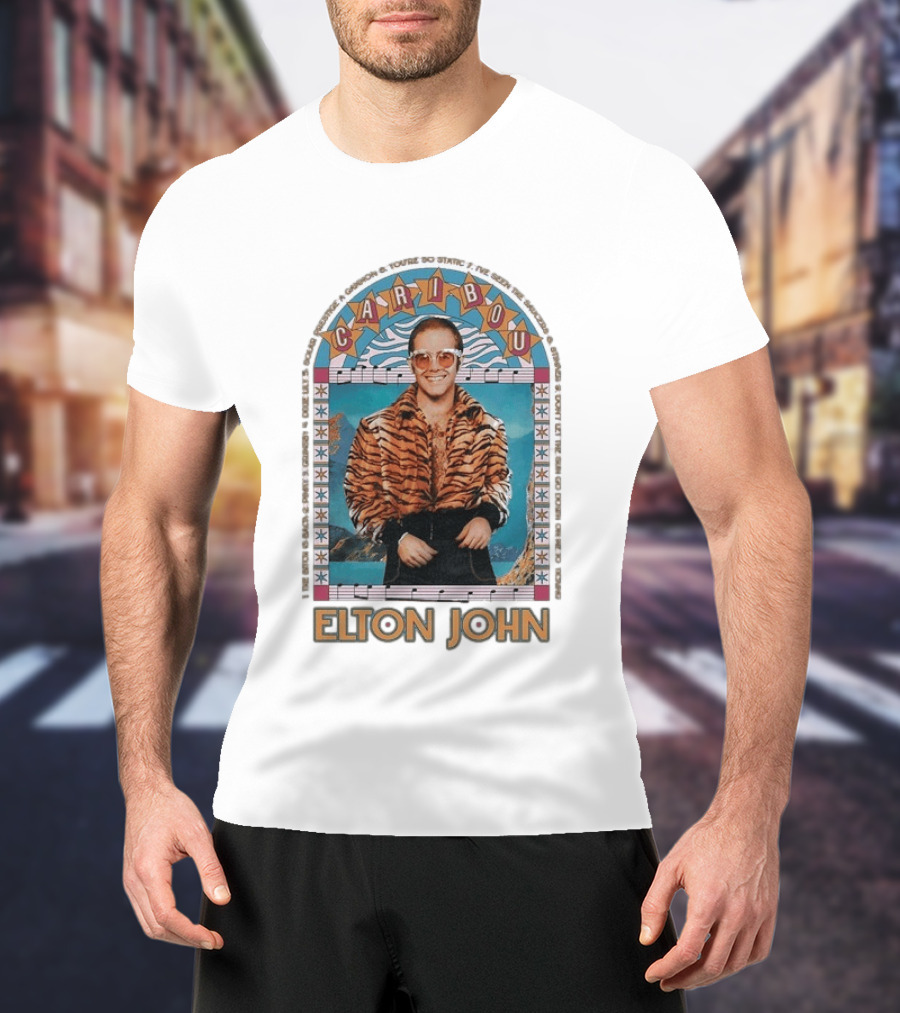 Elton John Caribou I've Seen The Saucers Retro Style Music T-Shirt