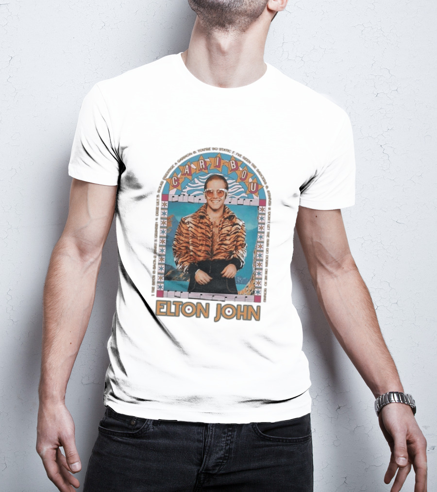 Elton John Caribou I've Seen The Saucers Retro Style Music T-Shirt
