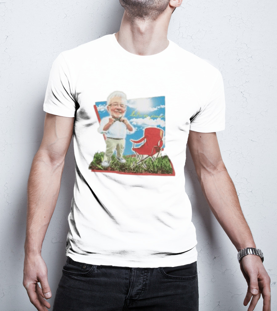 John Chungus Store The John Chungus Show Red Chair And Bowtie Outdoors Clouds Blue Sky T-Shirt