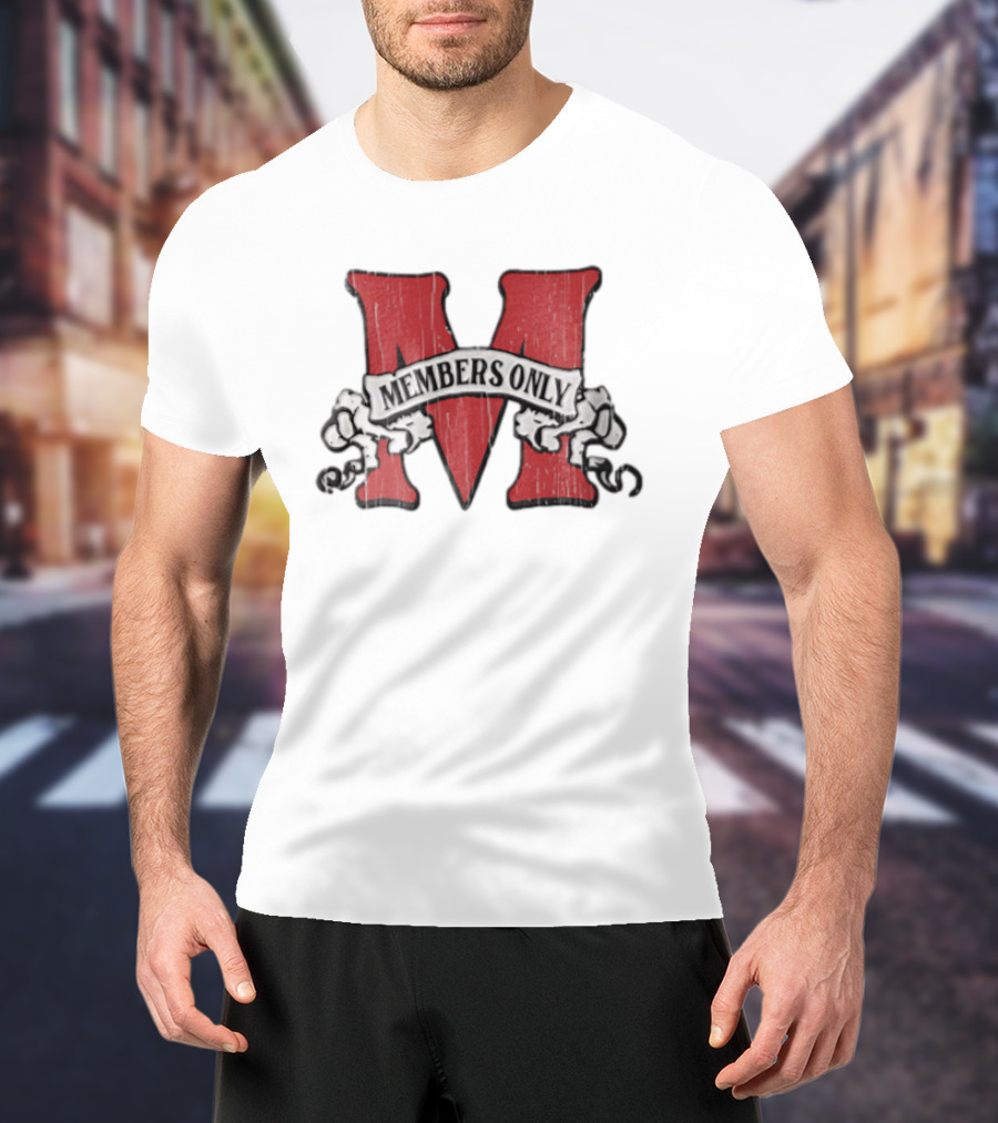 Members Only Red M Banner Chains T-Shirt