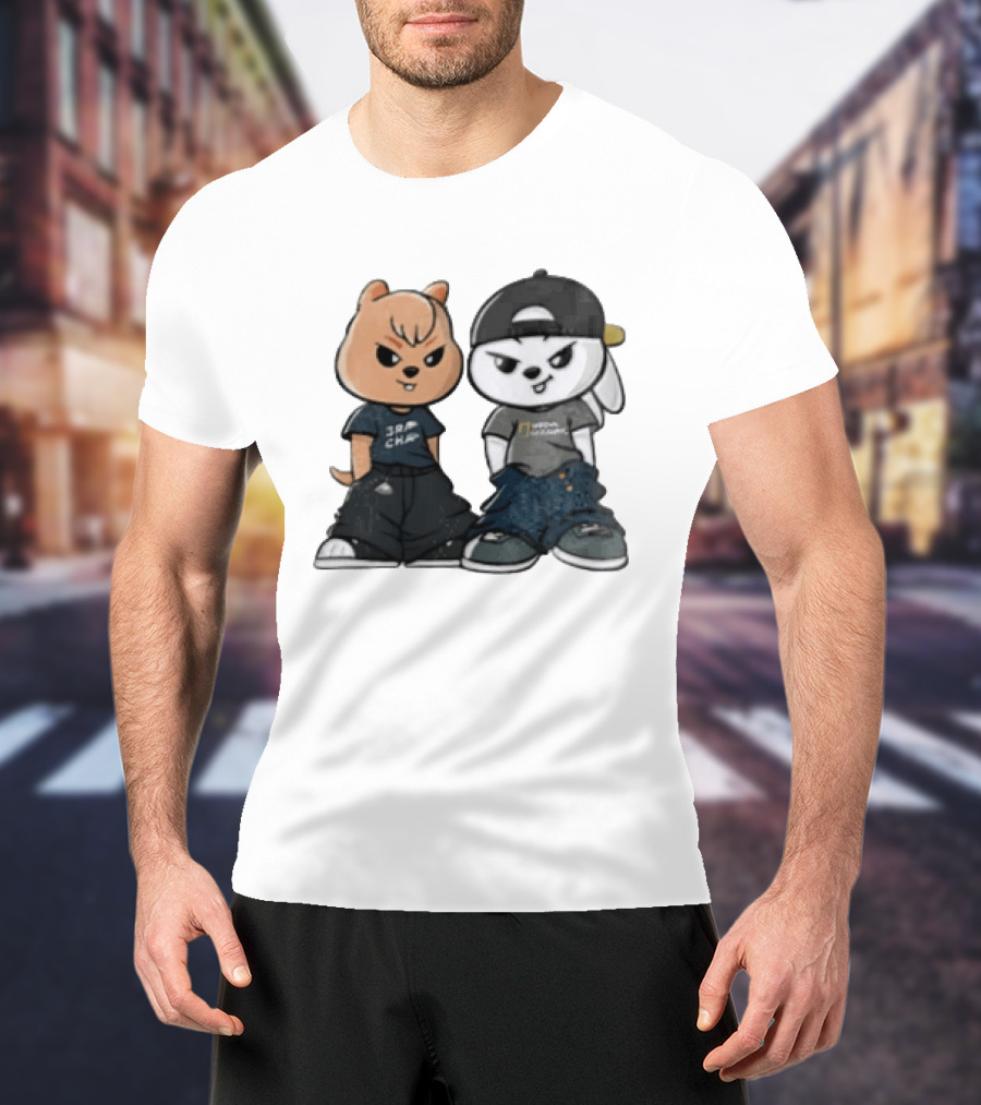 SKZOO Stray Kids Characters Han Quokka Leebit Streetwear T-Shirt