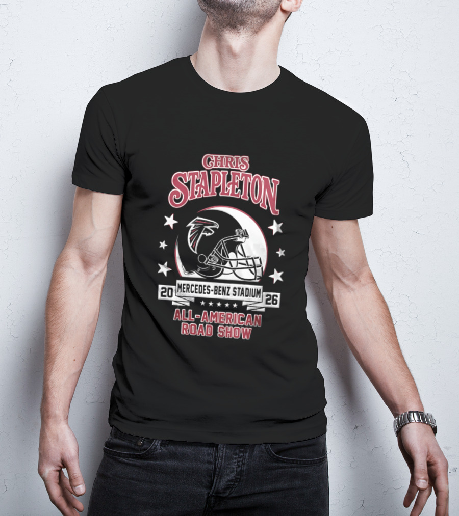 Chris Stapleton Atlanta Falcons Mercedes Benz Stadium 2026 All American Road Show T-Shirt