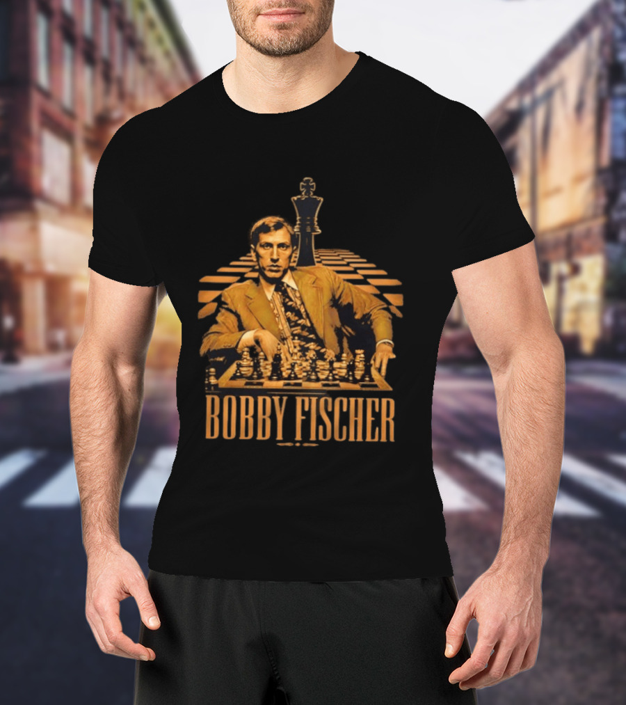 Bobby Fischer Chess Grandmaster Iconic Pose T-Shirt