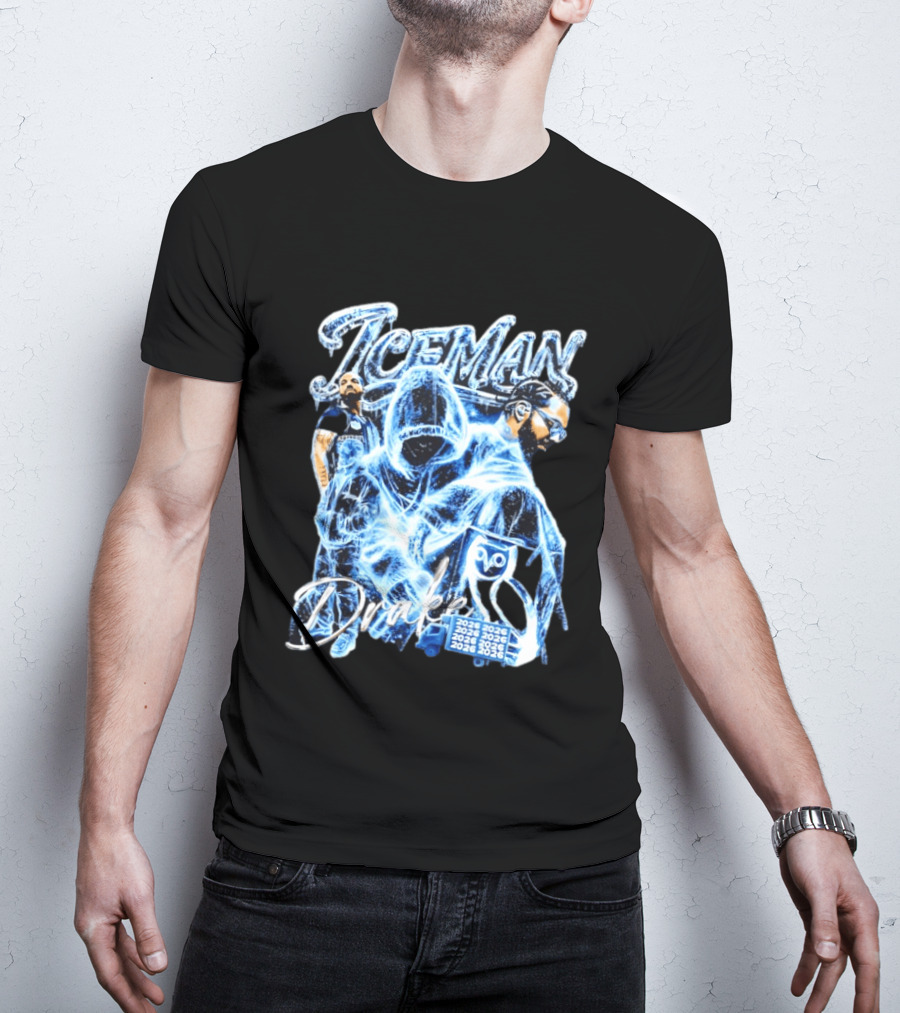 Drake Iceman 2026 Halloween Blue Neon T-Shirt