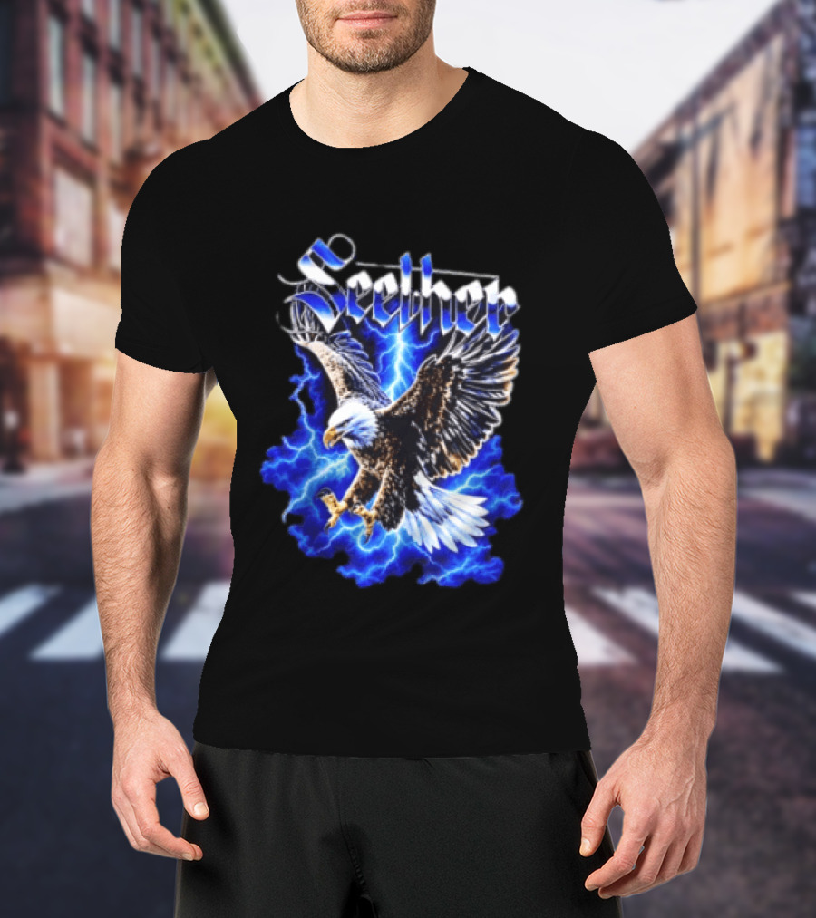 Seether Eagle Lightning Alternative Metal Band T-Shirt