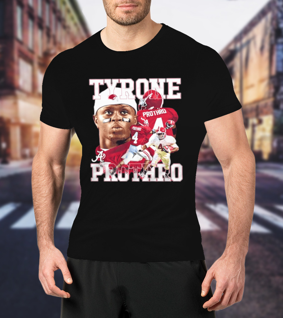 Football Alumni Alabama Crimson Tide Tyrone Prothro Player Collage Athletics T-Shirt