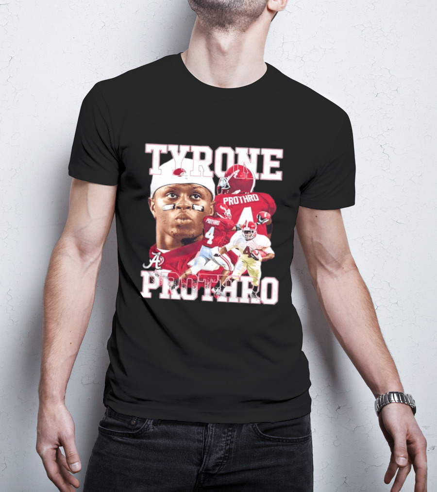 Football Alumni Alabama Crimson Tide Tyrone Prothro Player Collage Athletics T-Shirt