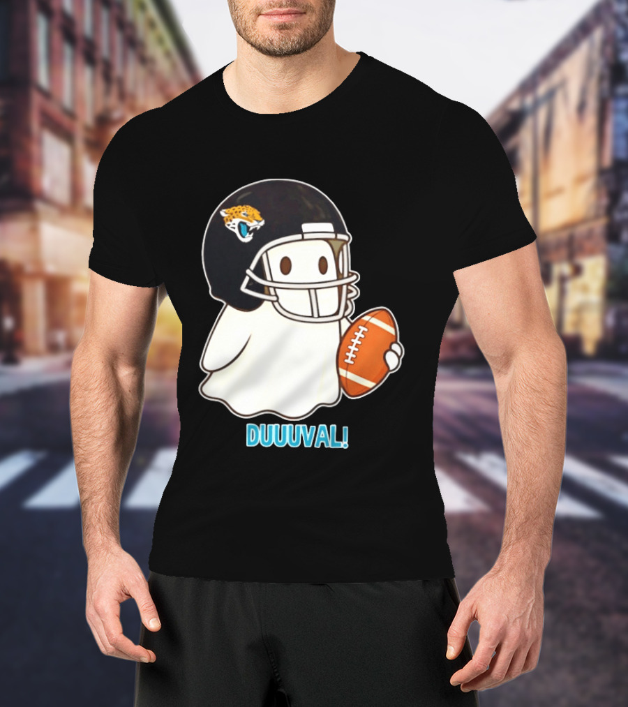 Jacksonville Jaguars Ghost Football Duuuval Halloween 2026 T-Shirt