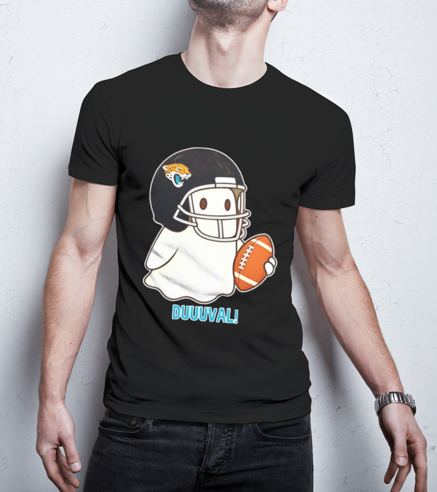 Jacksonville Jaguars Ghost Football Duuuval Halloween 2026 T-Shirt