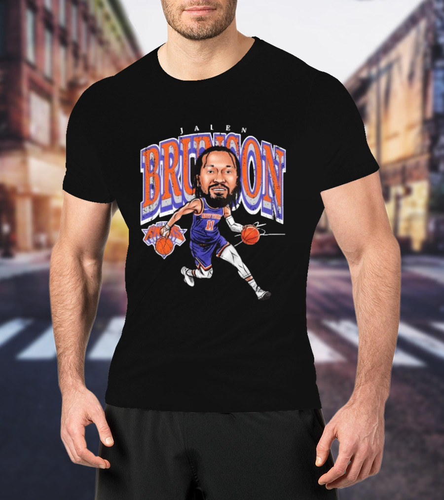 Jalen Brunson 11 New York Knicks Basketball Cartoon T-Shirt