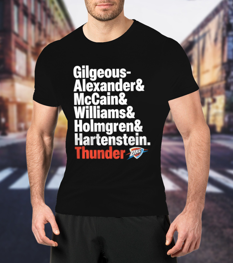 Oklahoma City Thunder 2026 Gilgeous Alexander McCain Williams Holmgren Hartenstein T-Shirt