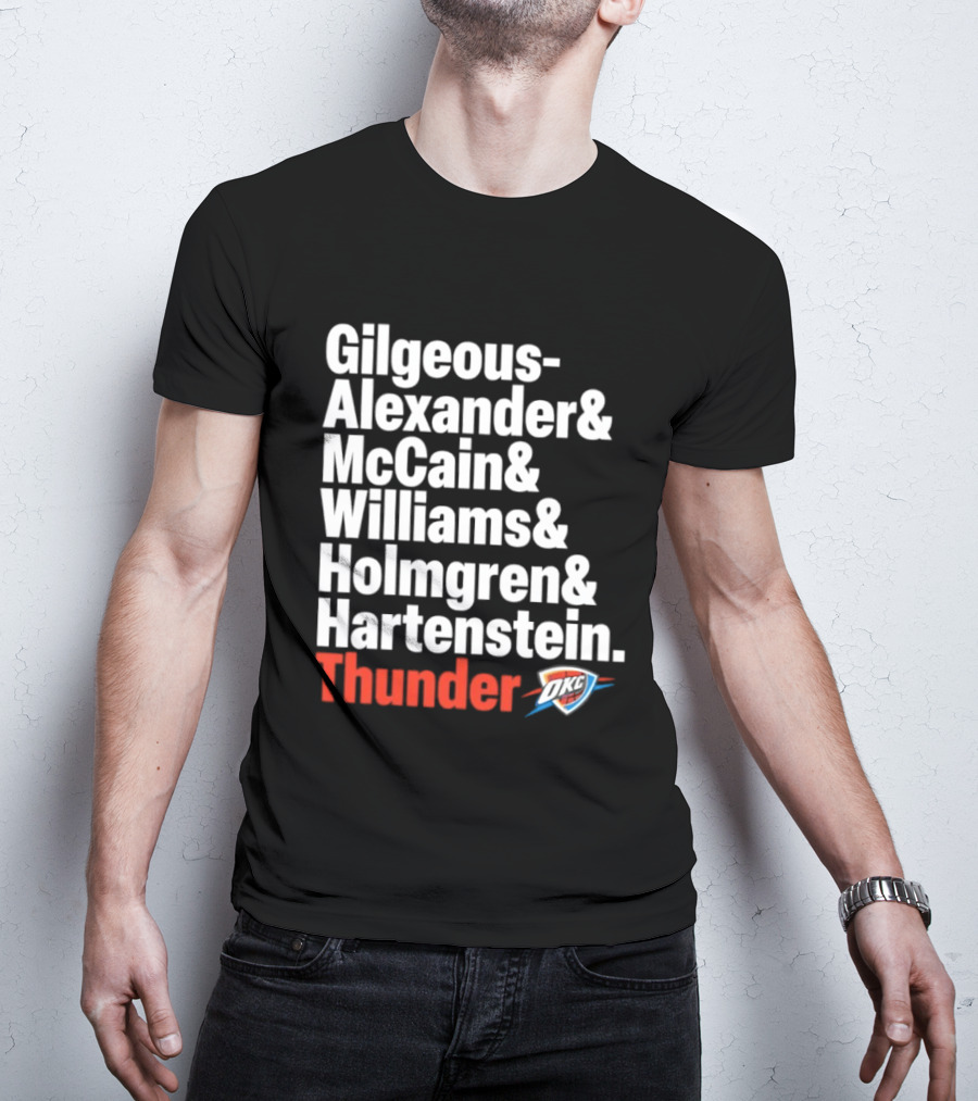 Oklahoma City Thunder 2026 Gilgeous Alexander McCain Williams Holmgren Hartenstein T-Shirt