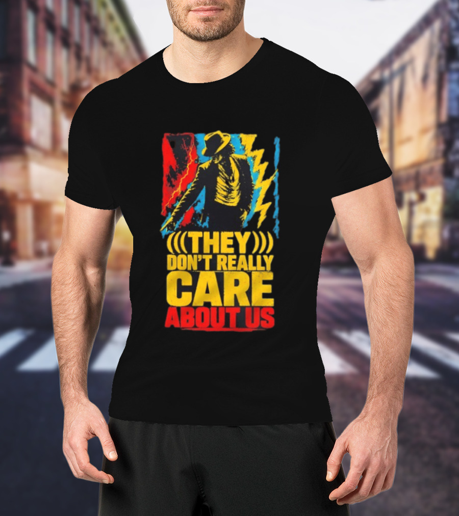 They Don't Really Care About Us Michael Jackson Iconic Pose Lightning T-Shirt