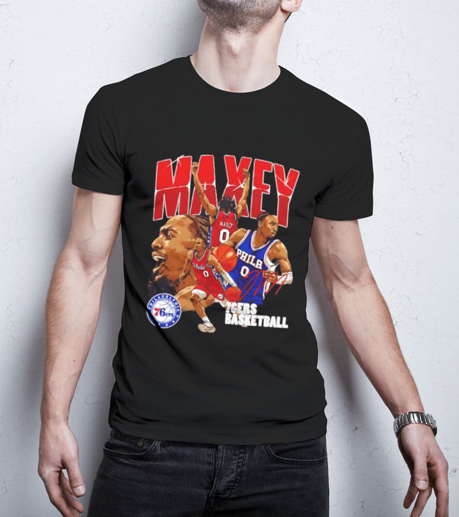 Tyrese Maxey Philadelphia 76ers Collage T-Shirt